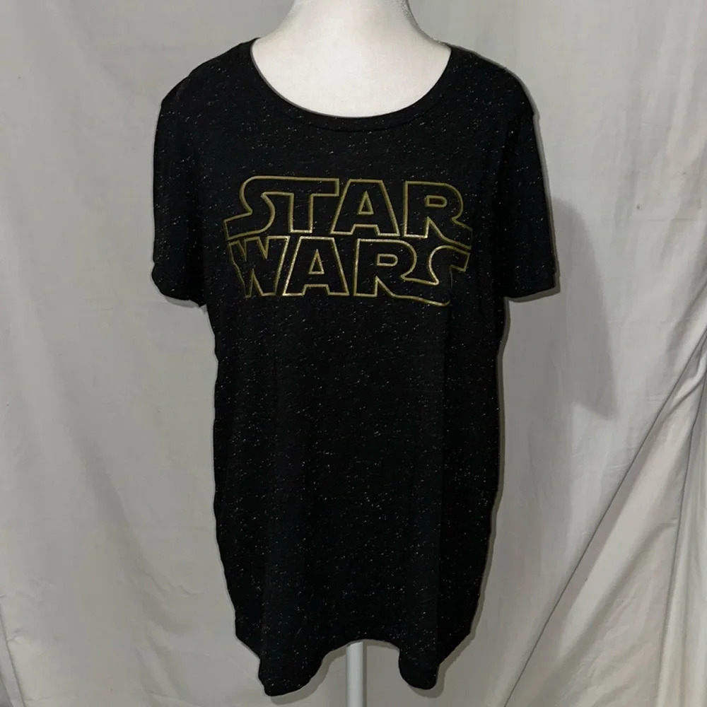 black white gold Star Wars tshirt size 2xl